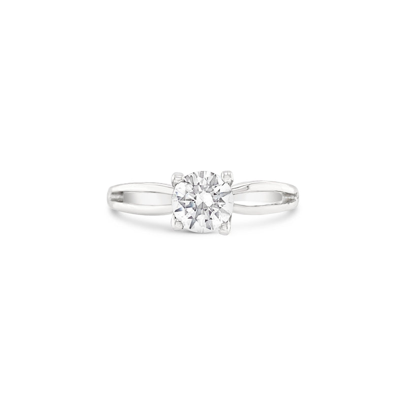 18k White Gold Split Shank Lab Grown Diamond Engagement Ring
