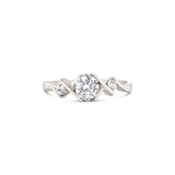 Modern Three Stone Lab Grown Diamond Engagement Ring