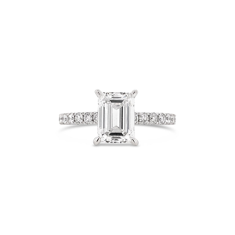 Timeless Emerald Cut Lab Grown Diamond Engagement Ring