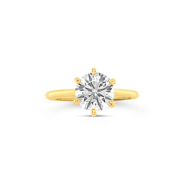 Classic Six Prong Solitaire Lab Grown Diamond Engagement Ring