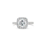 Cushion Cut Lab Grown Diamond In Halo Setting