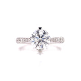 Heart Shape Prong Side Lab Grown Diamond Engagement Ring