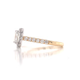 Yellow Radiant Cut Halo Lab Grown Diamond Ring