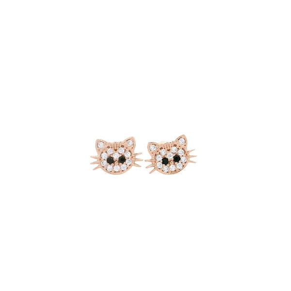 Whimsical Cat Earrings, Gold Jewellery Sydney Australia