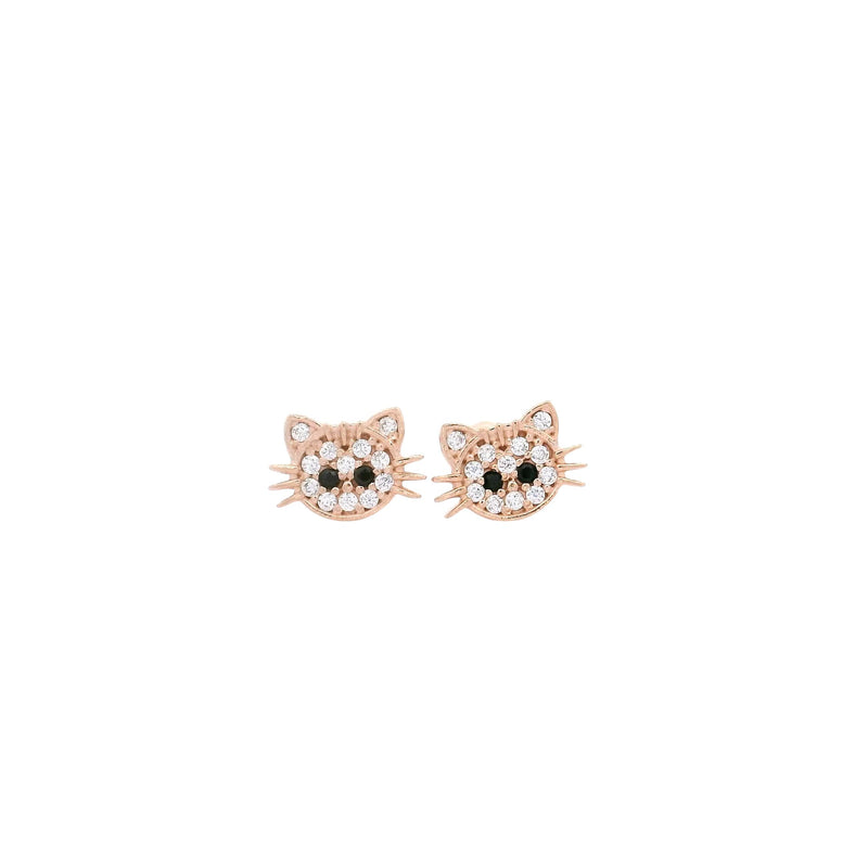 Whimsical Cat Earrings, Gold Jewellery Sydney Australia