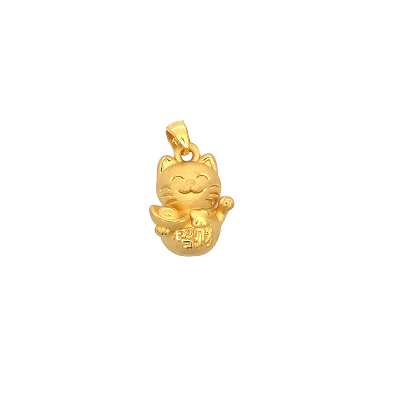 Golden Lucky Cat Pendant