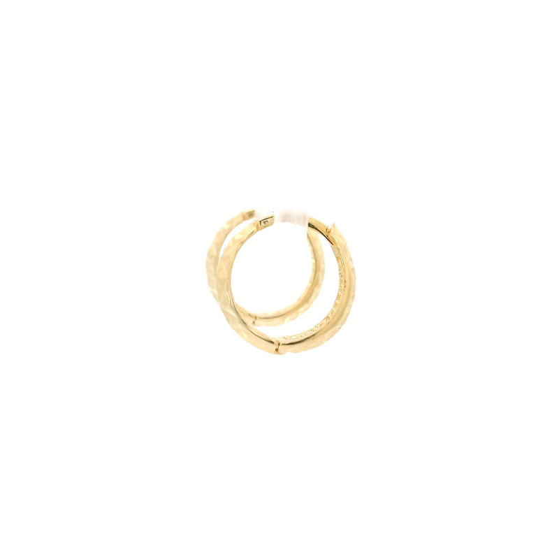 Elegant Diamond Cut Gold Earrings
