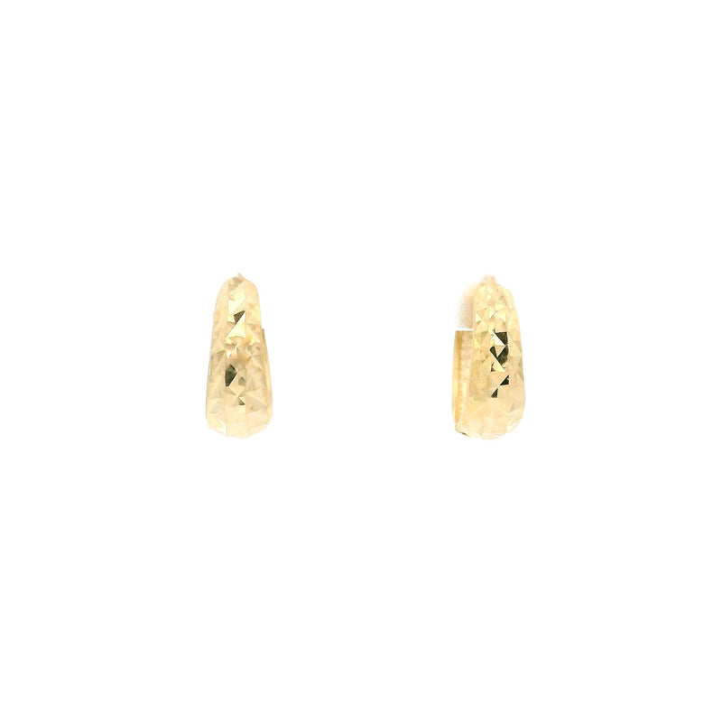 Elegant Diamond Cut Gold Earrings