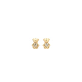 Adorable Teddy Bear Diamond Earrings, Gold Jewellery Sydney Australia