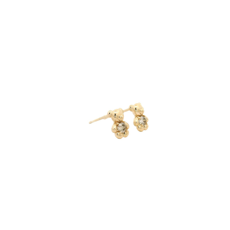 Adorable Teddy Bear Diamond Earrings, Gold Jewellery Sydney Australia