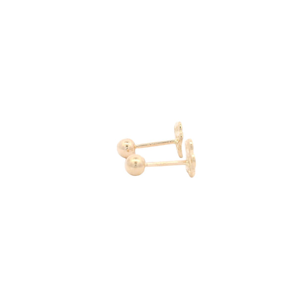 14k Gold Flower Studs, Gold Jewellery Sydney Australia