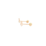 Golden Butterfly Earrings