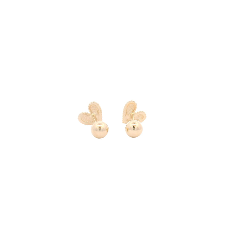Elegant Gold Heart Earrings