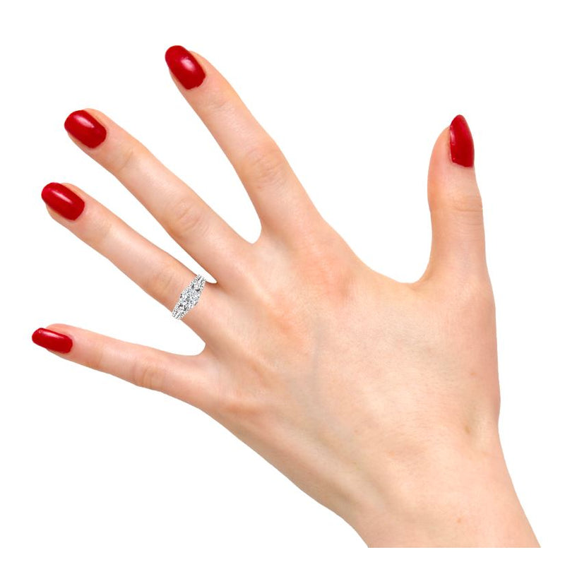 Round Cut Split Shank With Feature Lab Grown Diamonds