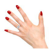 Rounded Edge Square Halo Round Cut Lab Grown Diamond Ring