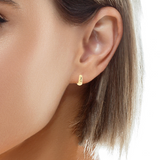 Elegant Diamond Cut Gold Earrings