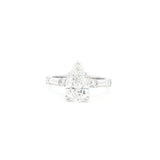 Pear Cut Diamond Engagement Ring With Spaced Diamond Band, Sydney Engagement Ring 