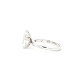 Pear Cut Diamond Engagement Ring With Spaced Diamond Band, Sydney Engagement Ring 