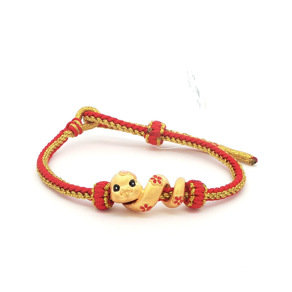 24k Lucky Snake Charm Bracelet, Gold Jewellery Sydney Australia 