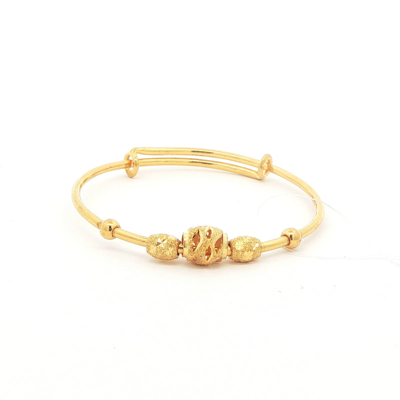 Classic Gold Beaded Bangle Bracelet, Gold Jewellery Sydney Australia 