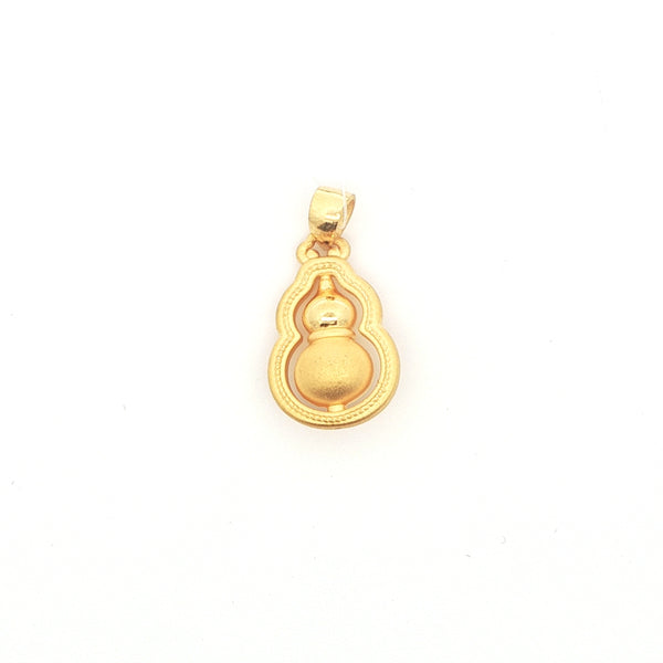 24k Golden Gourd Wu Lou Pendant, Gold Jewellery Sydney Australia 