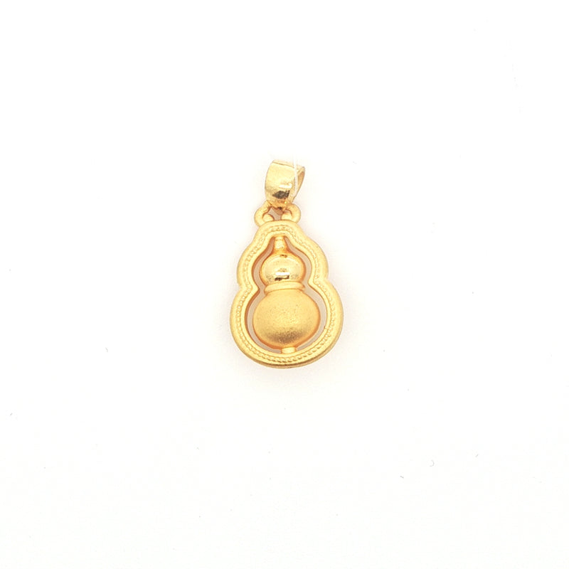 24k Golden Gourd Wu Lou Pendant, Gold Jewellery Sydney Australia 