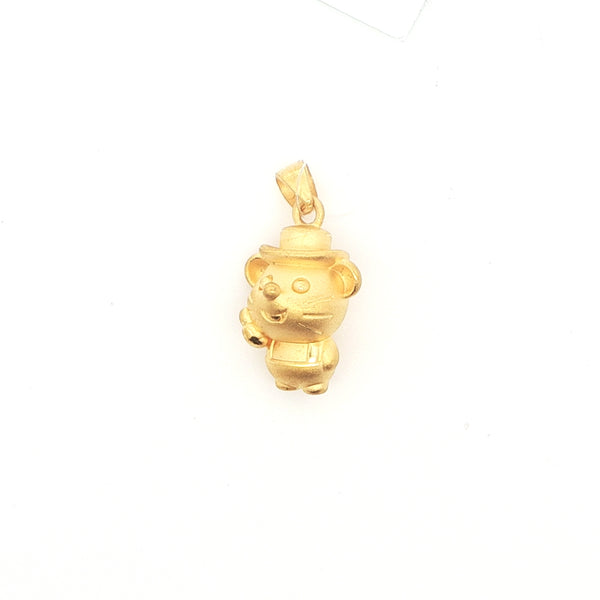 24k Mouse With Hat Pendant, Gold Jewellery Sydney Australia 