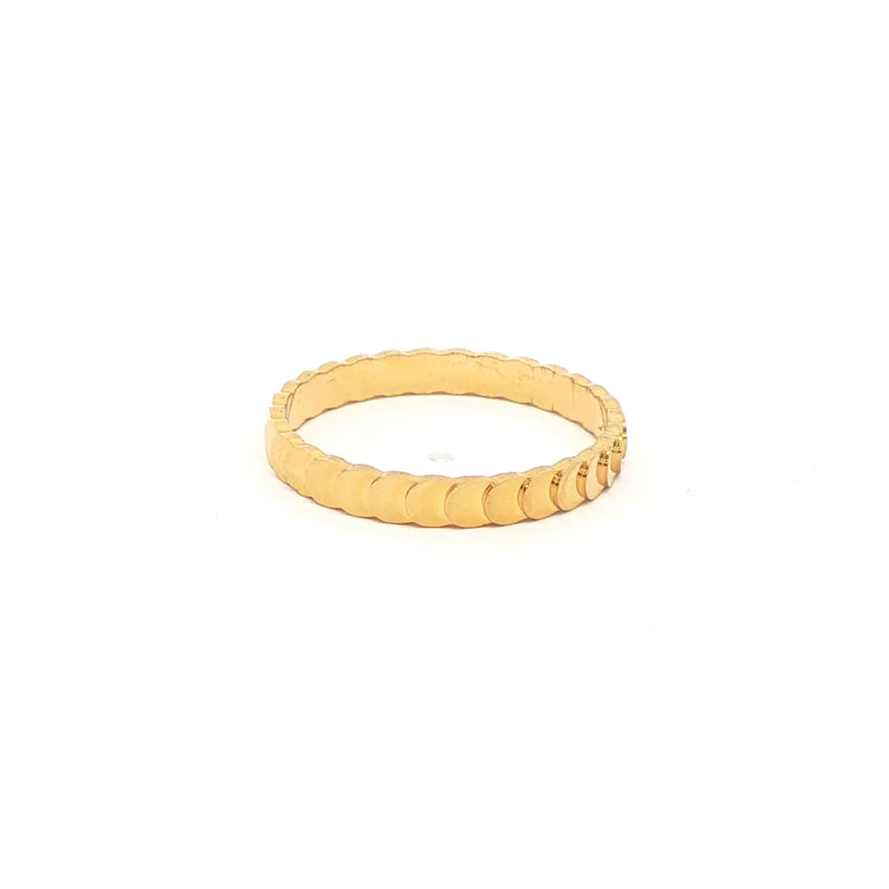 Modern Yellow 24k Gold Circular Motif Band Ring, Gold Jewellery Sydney Australia 