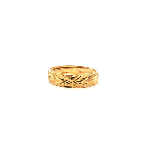 Exquisite 24k Gold Band Ring with Intricate Detailing, Gold Jewellery Sydney Australia 