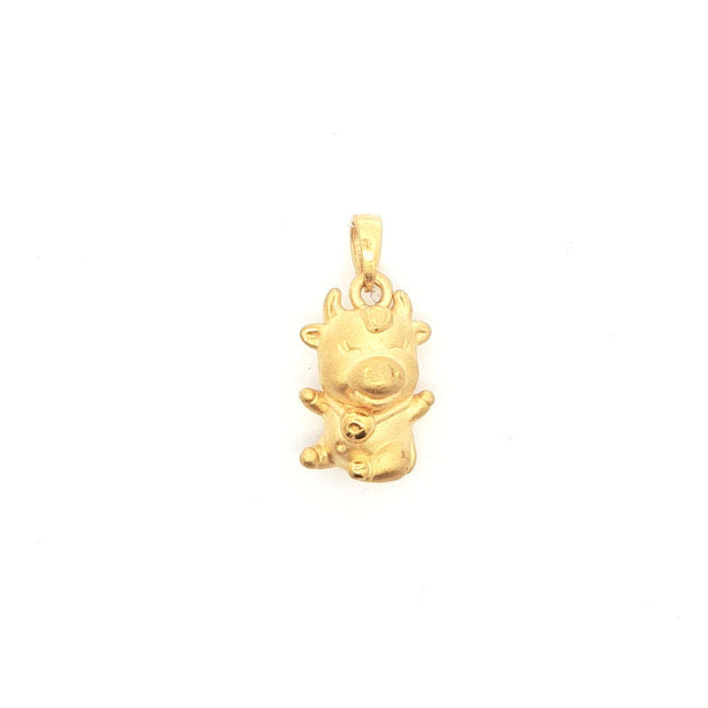 24k Yellow Gold Endearing Ox Pendant , Gold Jewellery Sydney Australia 