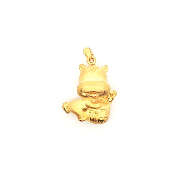 24k Yellow Gold Prosperity Horse Pendant, Gold Jewellery Sydney Australia 