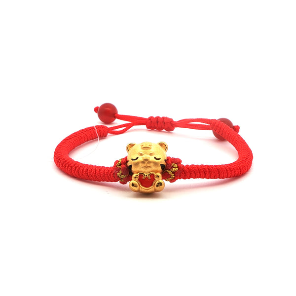 Golden Tiger Charm Bracelet in Yellow Gold, Gold Jewellery Sydney Australia 