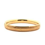 Yellow Gold Floral Engraved Bangle Bracelet, Gold Jewellery Sydney Australia 