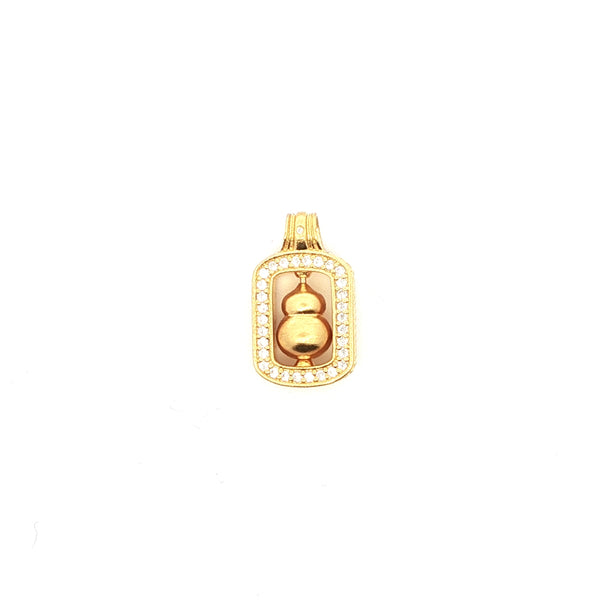 Yellow Gold Prosperity Pendant with Round Brilliant Cut Diamonds, Gold Jewellery Sydney Australia 