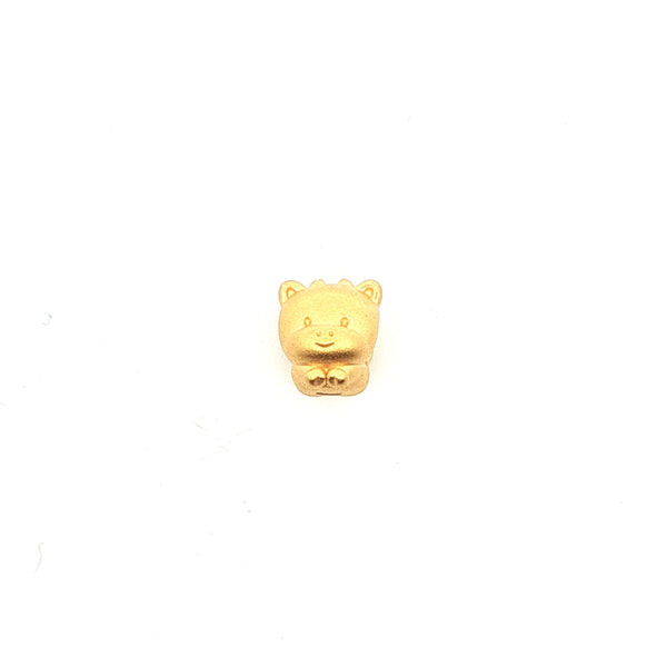 24k Cute Ox Bracelet Charm, Gold Jewellery Sydney Australia 
