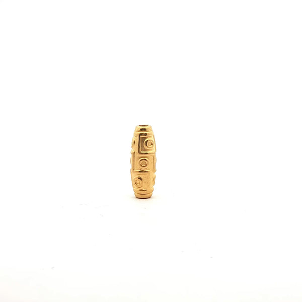 Geometric Gold Barrel Bracelet Charm, Gold Jewellery Sydney Australia 
