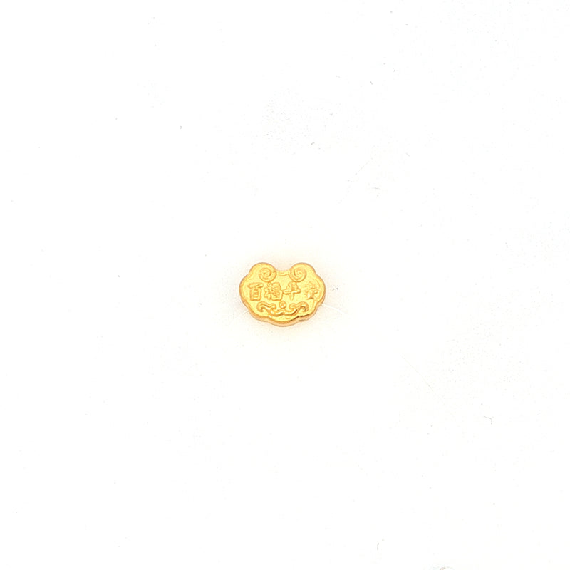 Auspicious Chinese Blessing Bracelet Charm, Gold Jewellery Sydney Australia 