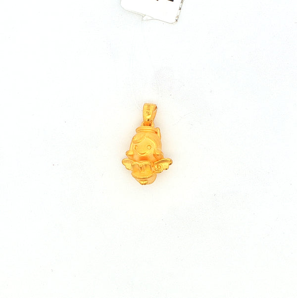 24k Yellow Gold Angel Pendant, Gold Jewellery Sydney Australia 