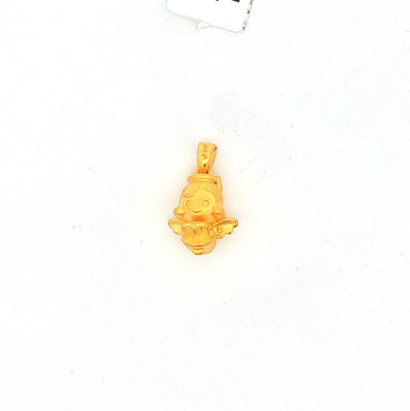 24k Yellow Gold Angel Pendant, Gold Jewellery Sydney Australia 