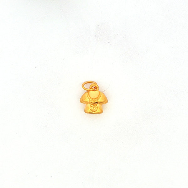 24k Yellow Gold Shirt Charm Pendant, Gold Jewellery Sydney Australia 