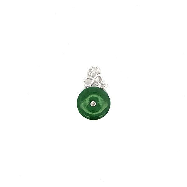 Elegant Jade Pendant in White Gold , Gold Jewellery Sydney Australia 