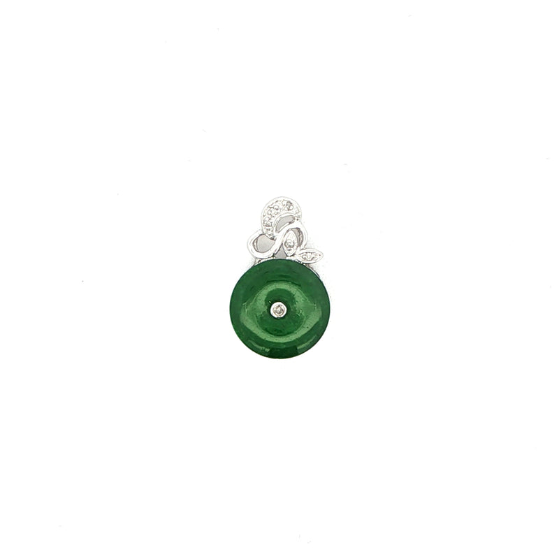 Elegant Jade Pendant in White Gold , Gold Jewellery Sydney Australia 
