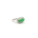 Jade Cocktail Ring in White Gold, Gold Jewellery Sydney Australia 