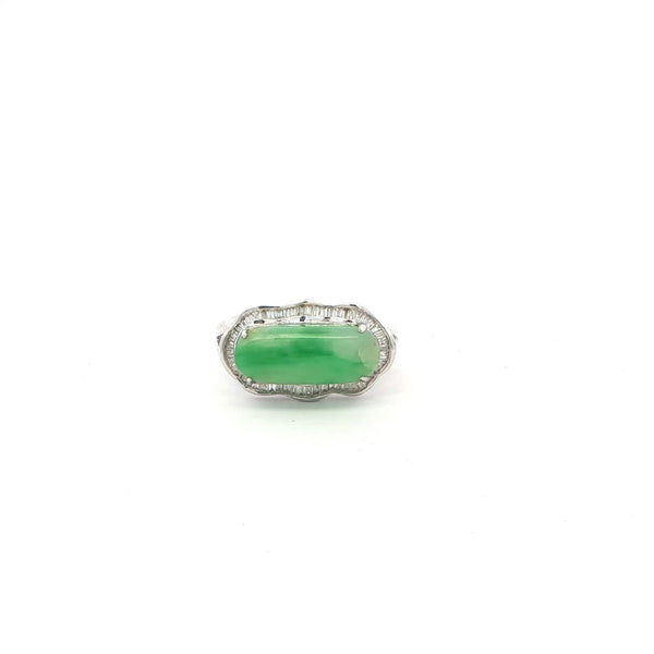 Jade Cocktail Ring in White Gold, Gold Jewellery Sydney Australia 