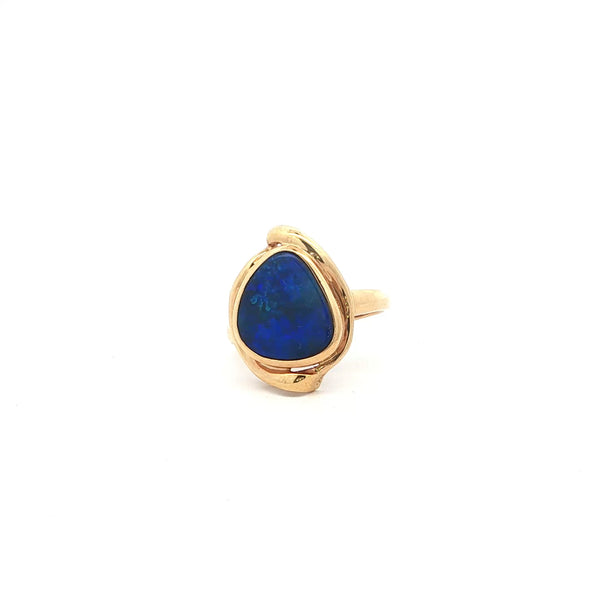 Yellow Gold Opal Cocktail Ring, Gold Jewellery Sydney Australia 