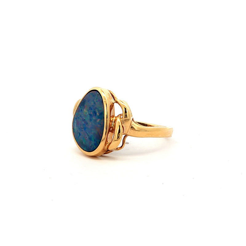 Yellow Gold Opal Cocktail Ring, Gold Jewellery Sydney Australia 