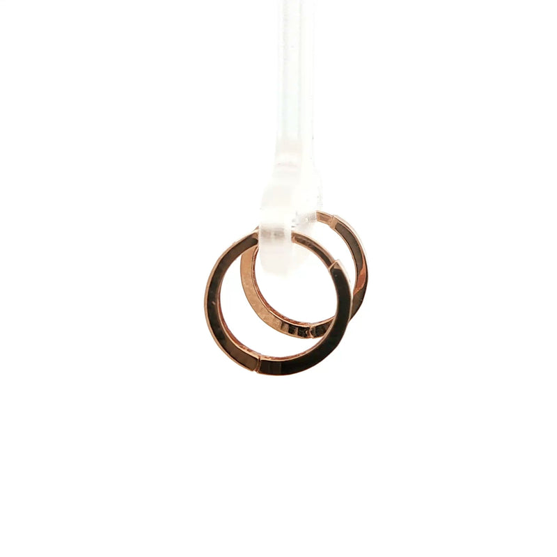 Classic Rose Gold Hoop Earrings in Gold, Gold Jewellery Sydney Australia 