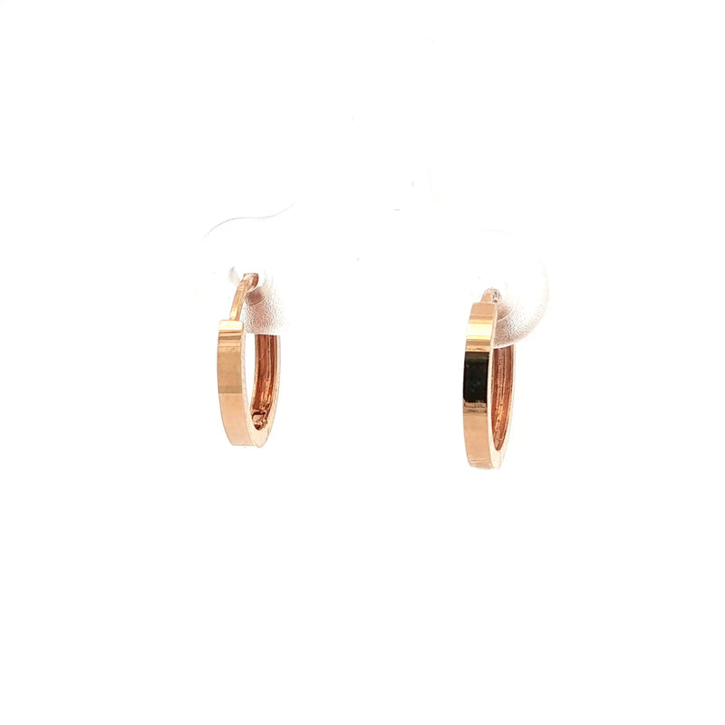 Classic Rose Gold Hoop Earrings in Gold, Gold Jewellery Sydney Australia 