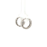 White Gold Textured Hoop Earrings, Gold Jewellery Sydney Australia 