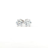 Classic Round Cut Cubic Zirconia Stud Earrings, Gold Jewellery Sydney Australia 